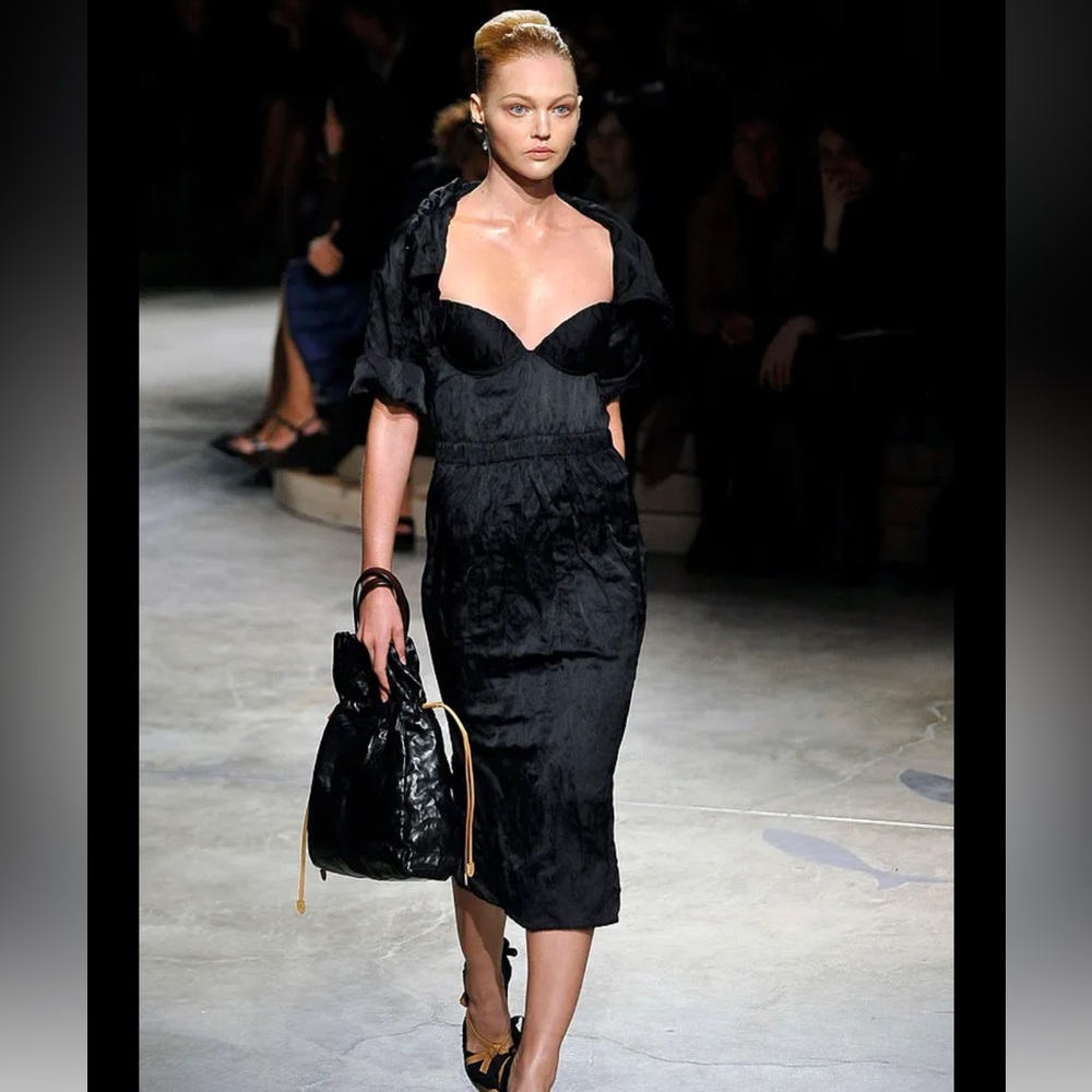 SCHITT'S CREEK Prada SS09 Italian 42 Black Bustier Dress